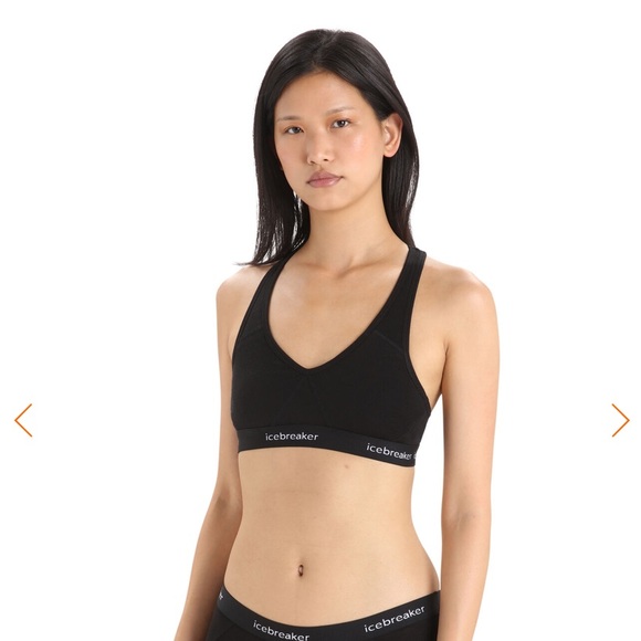 ICEBREAKER Burgundy Sprite Racerback Sports Bra Merino Wool - Picture 2 of 8